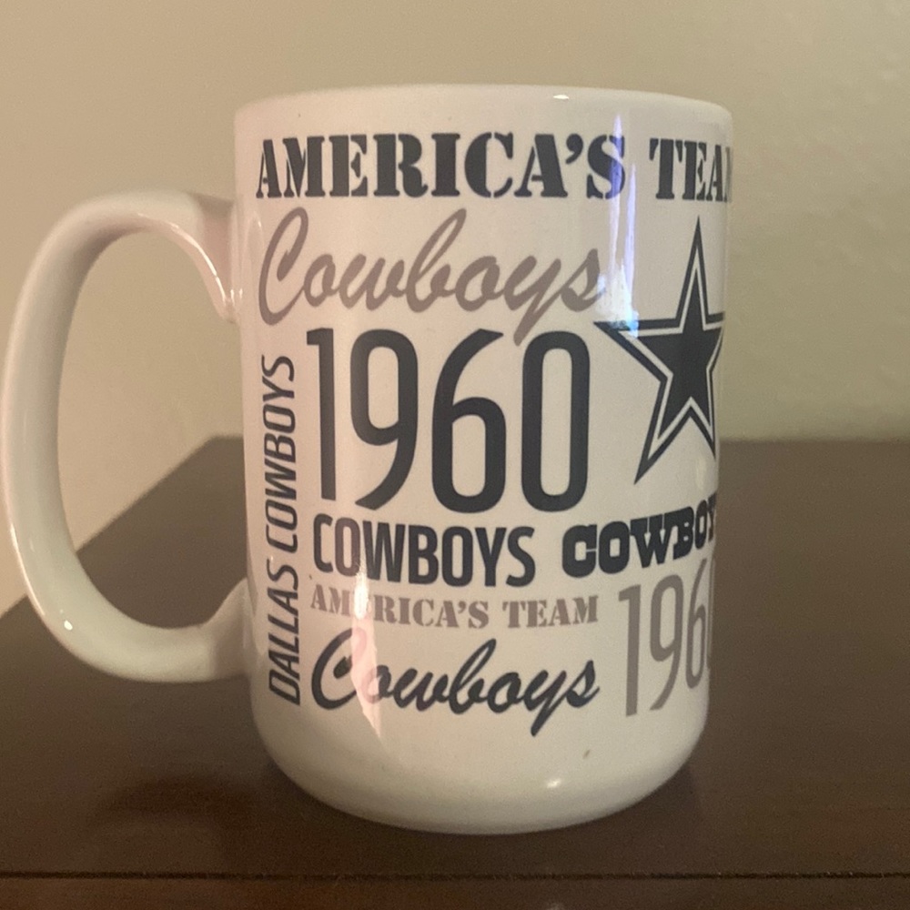 Brand New!!!!!!!!!!
Dallas Cowboys Solid/Ceramic Mug